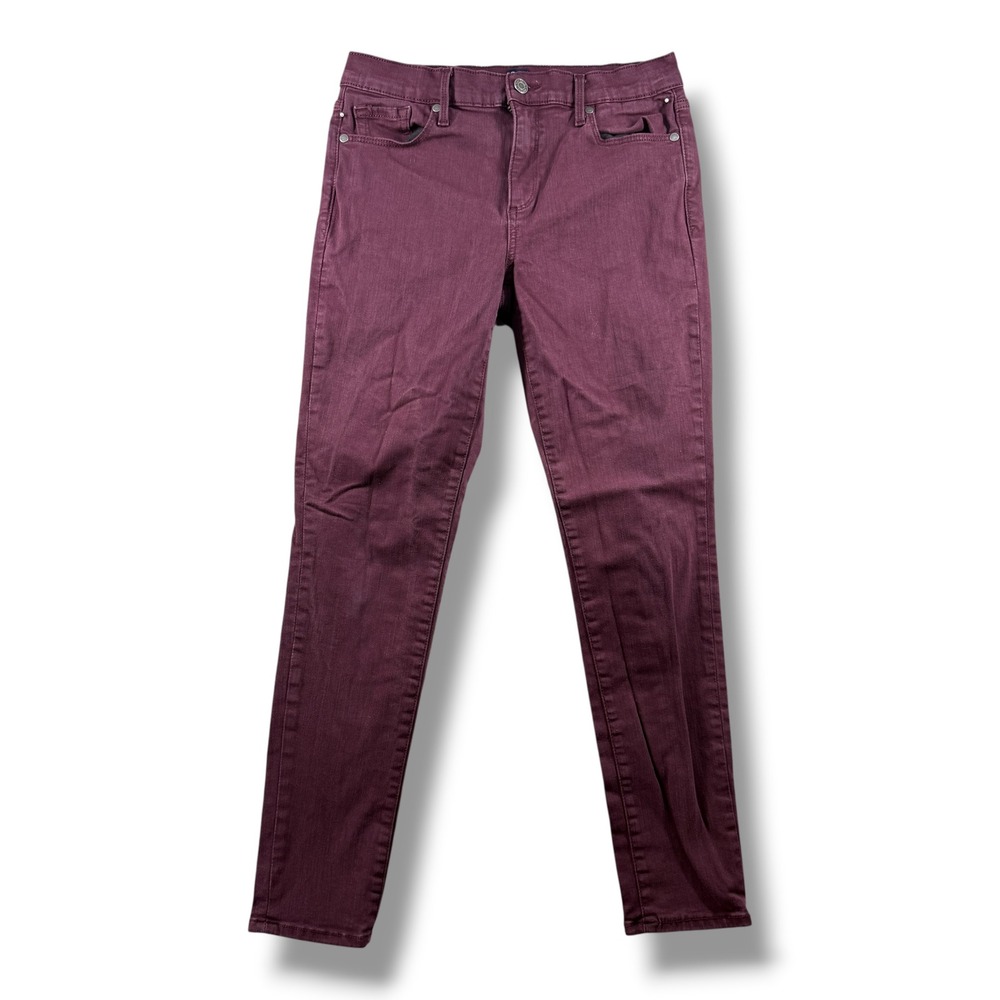 Gap Denim True Skinny Jeans Womens 29 Regular Burgundy Wine Mid Rise Stretch
